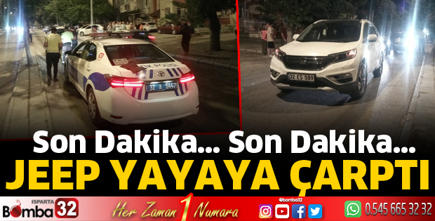 Jeep yayaya çarptı