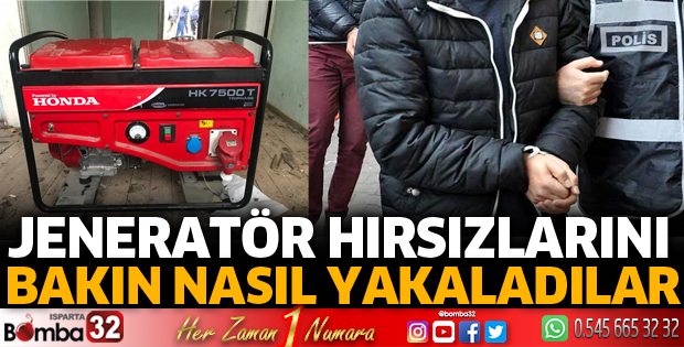 Jeneratör hırsızları yakayı ele verdi