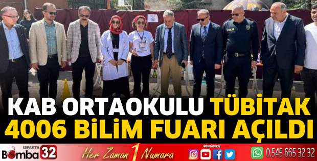 KAB Ortaokulu TÜBİTAK 4006 Bilim Fuarı açıldı