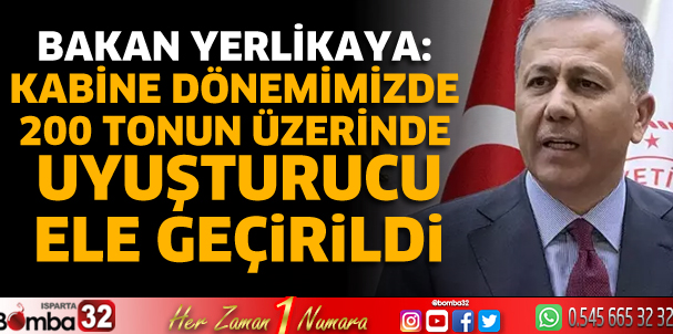 Kabine dönemimizde 200 tonun üzerinde uyuşturucu ele geçirildi