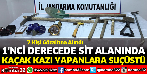 KAÇAK KAZI YAPANLARA OPERASYON YAPILDI