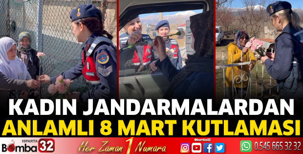 Kadın jandarmalardan 8 Mart kutlaması