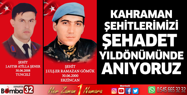 Kahraman şehitlerimizi anıyoruz