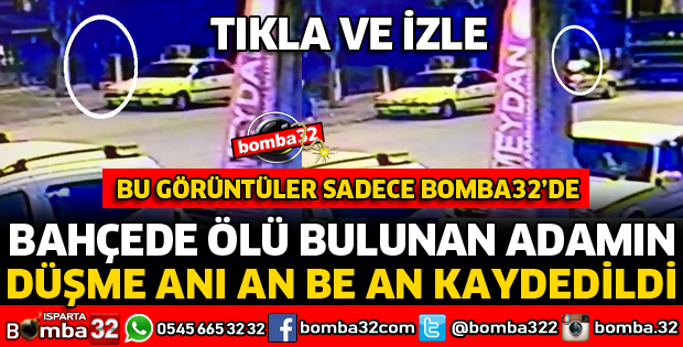 KALDIRIMDA YÜRÜRKEN BAHÇEYE DÜŞEREK ÖLEN ADAMIN GÖRÜNTÜLER ORTAYA ÇIKTI