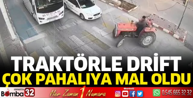 Kameralar önünde drift pahalıya patladı