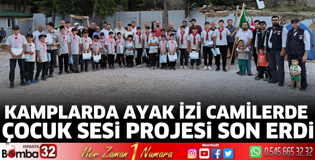 Kamplarda Ayak İzi Camilerde Çocuk Sesi Projesi sona erdi