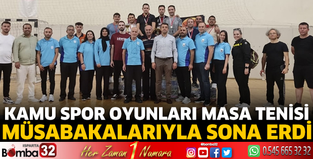Kamu Spor Oyunları Masa Tenisi Müsabakalarıyla sona erdi
