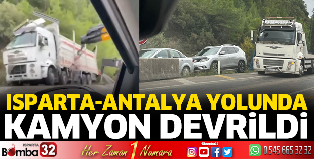 Kamyon devrildi