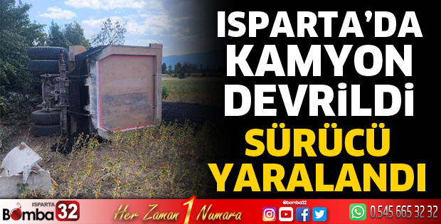 Kamyon devrildi