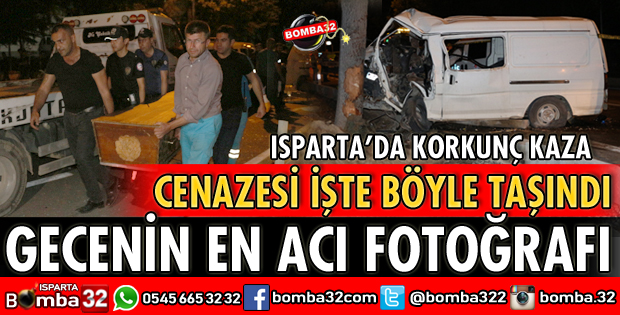 KAMYONET AĞACA ÇARPTI 1 ÖLÜ 6 YARALI