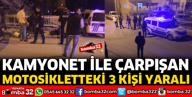 KAMYONET İLE MOTOSİKLET ÇARPIŞTI