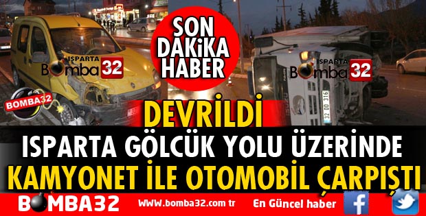 KAMYONET İLE OTOMOBİL ÇARPIŞTI