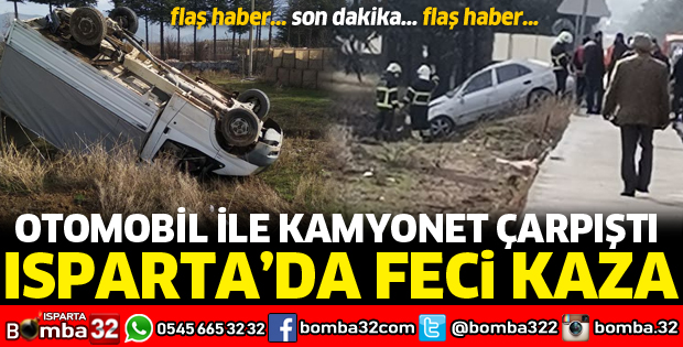 KAMYONET İLE OTOMOBİL ÇARPIŞTI