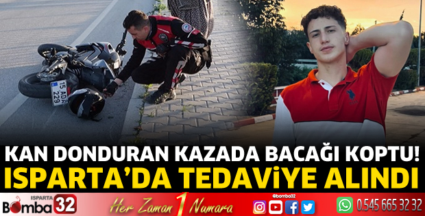 Kan donduran kazada bacağı koptu 