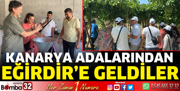 Kanarya adalarından Eğirdir’e geldiler