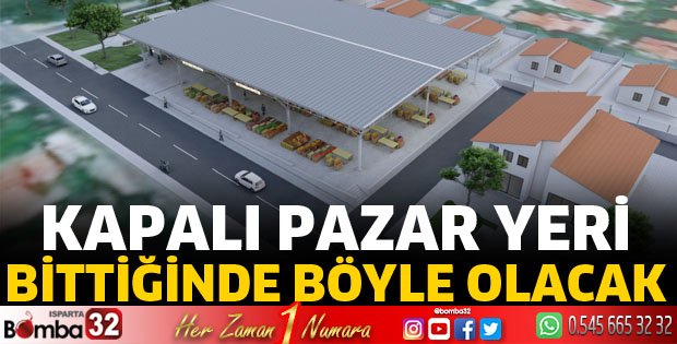 Kapalı Pazaryerinde çalışmalar devam ediyor
