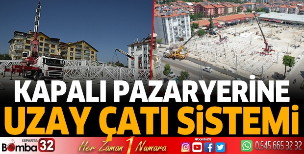 Kapalı pazaryerine uzay çatı sistemi
