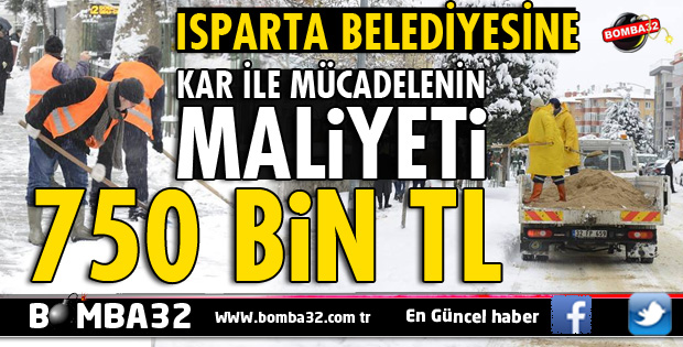 KAR YAĞIŞLARININ BELEDİYEYE MALİYETİ 750 BİN LİRA