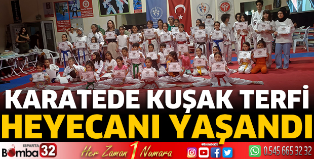 Karatede kuşak terfi heyecanı yaşandı