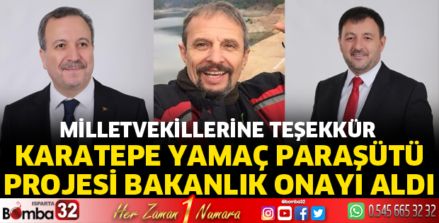Karatepe Yamaç Paraşütü Projesi Bakanlık Onayı Aldı