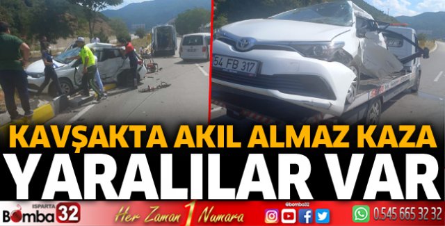 Kavşakta akıl almaz kaza