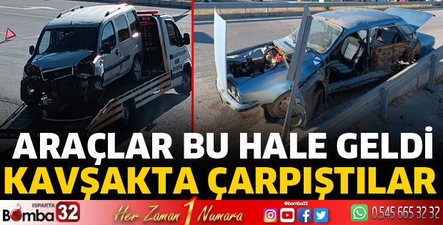 Kavşakta çarpıştılar