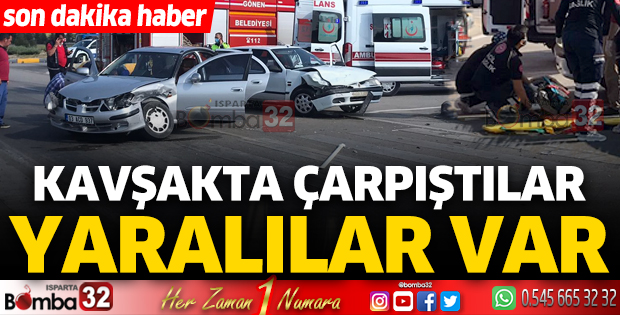 Kavşakta çarpıştılar: Yaralılar var