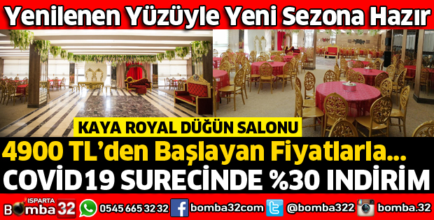 KAYA ROYAL DÜĞÜN SALONUNDA ÖNLEMLER ALINDI