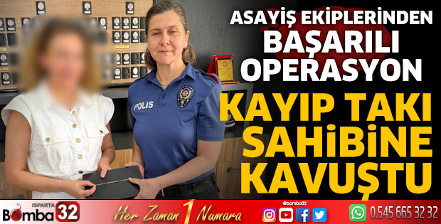 Kayıp takı sahibine kavuştu