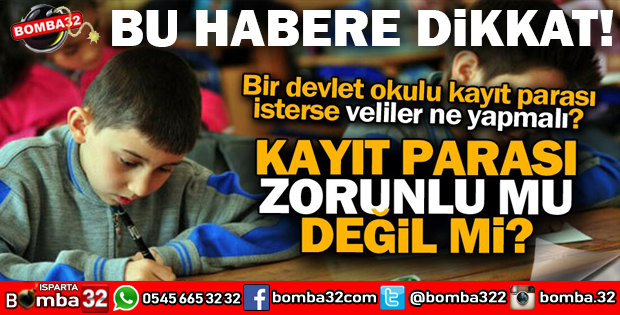 KAYIT PARASI VE ÖZEL SINIF İDDİALARINA BAKANDAN AÇIKLAMA
