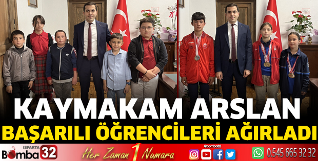 Kaymakam Arslan başarılı öğrencileri ağırladı