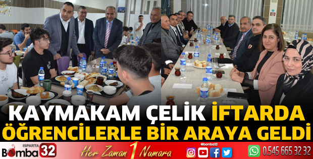 Kaymakam Çelik iftarda öğrencilerle bir araya geldi