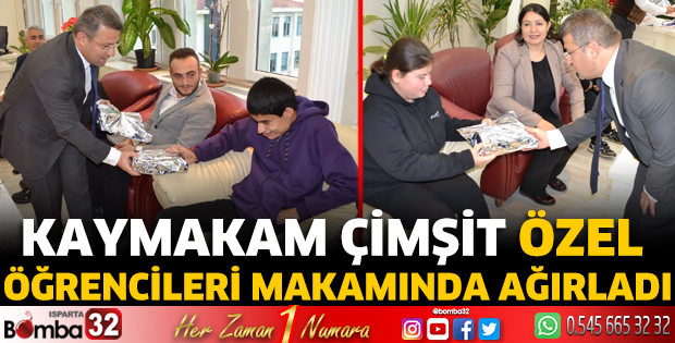 Kaymakam Çimşit özel öğrencileri makamında ağırladı