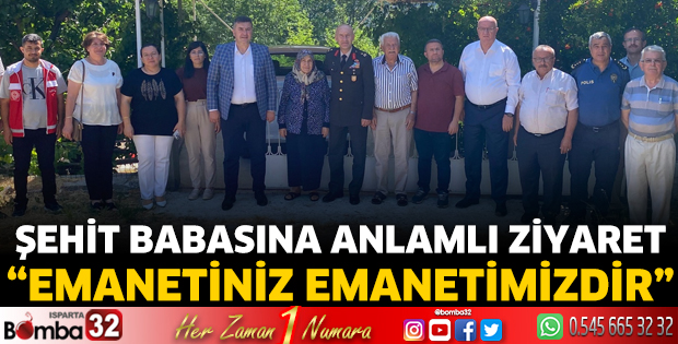 Kaymakam Çimşit’ten şehit babasına Babalar Günü ziyareti