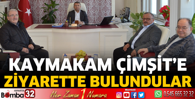 Kaymakam Çimşit'e ziyarette bulundular