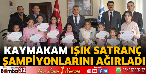 Kaymakam Işık satranç şampiyonlarını ağırladı