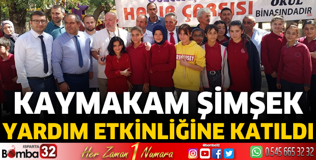 Kaymakam Şimşek yardım etkinliğine katıldı