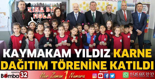Kaymakam Yıldız karne dağıtım törenine katıldı