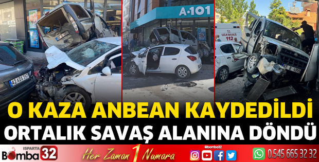 Kaza güvenlik kameralarına kaydedildi