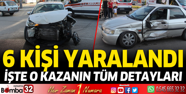 Kazada 6 kişi yaralandı
