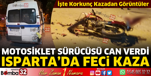 Kazada motosiklet sürücüsü can verdi 