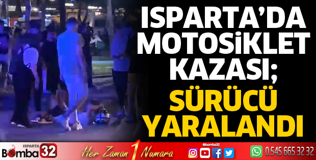 Kazada motosiklet sürücüsü yaralandı 