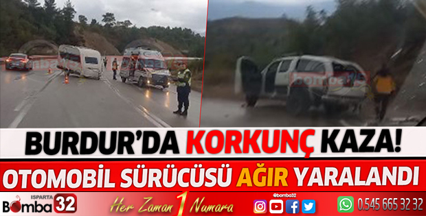 Kazada sürücü ağır yaralandı