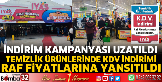 KDV indirimi raf fiyatlarına yansıtıldı