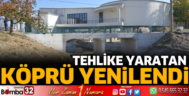 Keçeci’de tehlike arz eden köprü yenilendi