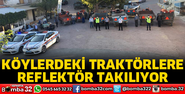 KEÇİBORLU İLÇESİNDE 50 TRAKTÖRE REFLEKTÖR TAKILDI