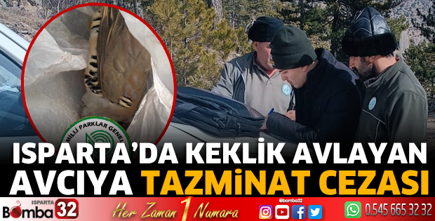 Keklik avlayan avcıya tazminat cezası 