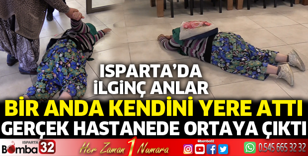 Kendini bir anda yere attı