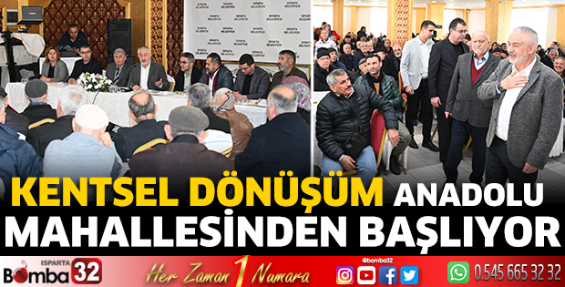 Kentsel dönüşüm Anadolu Mahallesinden başlıyor