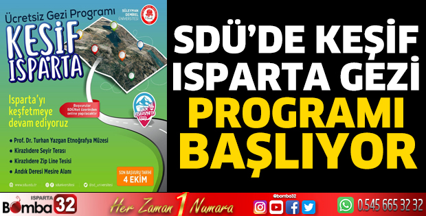 Keşif Isparta gezi programı başlıyor